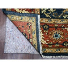 Load image into Gallery viewer, 9&#39;1&quot;x11&#39;8&quot; Yale Blue, Peshawar with Heriz All Over Design, High Mountain Wool, Aryana Collection, Densely Woven, Hand Knotted, Vegetable Dyes, Oriental Rug FWR539112