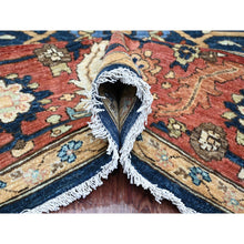 Load image into Gallery viewer, 9&#39;1&quot;x11&#39;8&quot; Yale Blue, Peshawar With Heriz All Over Design, High Mountain Wool, Aryana Collection, Densely Woven, Hand Knotted, Vegetable Dyes, Oriental Rug FWR539112
