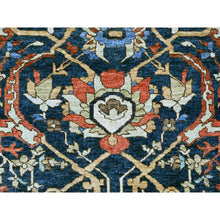 Load image into Gallery viewer, 9&#39;1&quot;x11&#39;8&quot; Yale Blue, Peshawar with Heriz All Over Design, High Mountain Wool, Aryana Collection, Densely Woven, Hand Knotted, Vegetable Dyes, Oriental Rug FWR539112