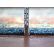 Load image into Gallery viewer, 9&#39;1&quot;x11&#39;8&quot; Yale Blue, Peshawar with Heriz All Over Design, High Mountain Wool, Aryana Collection, Densely Woven, Hand Knotted, Vegetable Dyes, Oriental Rug FWR539112