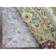 Load image into Gallery viewer, 7&#39;7&quot;x7&#39;7&quot; Cloud Gray, Aryana Collection, Peshawar with Ziegler Mahal Design, High Mountain Wool, Denser Weave, Hand Knotted, Round, Oriental Rug FWR539118
