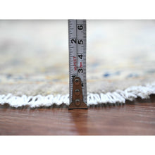 Load image into Gallery viewer, 7&#39;7&quot;x7&#39;7&quot; Cloud Gray, Aryana Collection, Peshawar with Ziegler Mahal Design, High Mountain Wool, Denser Weave, Hand Knotted, Round, Oriental Rug FWR539118