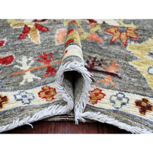 Load image into Gallery viewer, 9&#39;10&quot;x13&#39;3&quot; Sage Green, Afghan Angora Oushak With Colorful Leaf Design, 100% Wool, Hand Knotted, Natural Dyes, Oriental Rug FWR539154