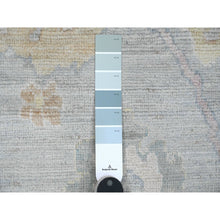 Load image into Gallery viewer, 10&#39;x13&#39;5&quot; Cloud Gray, Afghan Angora Oushak with Leaf Design, Veggie Dyes, 100% Wool, Hand Knotted, Oriental Rug FWR539160