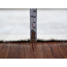 Load image into Gallery viewer, 2&#39;8&quot;x6&#39; Vista White, Natural Dyes, Afghan Angora Oushak With Floral Design, 100% Wool, Hand Knotted, Runner, Oriental Rug FWR539256