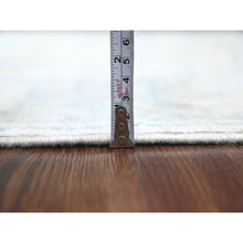 Load image into Gallery viewer, 2&#39;10&quot;x10&#39; Pearl White, Afghan Angora Oushak With Cypress Tree Design, Veggie Dyes, Pure Wool, Hand Knotted, Runner, Oriental Rug FWR539268