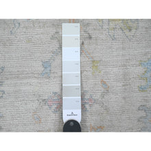 Load image into Gallery viewer, 2&#39;8&quot;x15&#39;7&quot; Bone White, Afghan Angora Ushak With Colorful Leaf Design, Veggie Dyes, Pure Wool, Hand Knotted, Xl Runner, Oriental Rug FWR539274