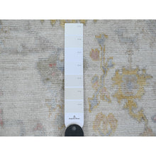 Load image into Gallery viewer, 2&#39;8&quot;x8&#39;9&quot; Pearl White, Hand Knotted, Afghan Angora Oushak With All Over Leaf Design, Vegetable Dyes, 100% Wool, Runner, Oriental Rug FWR539322