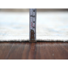 Load image into Gallery viewer, 2&#39;8&quot;x13&#39;6&quot; Pearl White, 100% Wool, Hand Knotted, Afghan Angora Oushak with Geometric Leaf Design, Veggie Dyes, Runner, Oriental Rug FWR539352