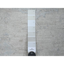 Load image into Gallery viewer, 2&#39;9&quot;x7&#39;7&quot; Daisy White, Afghan Angora Oushak With Large Leaf Design, Vegetable Dyes, Hand Knotted, 100% Wool, Runner, Oriental Rug FWR539358