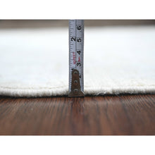 Load image into Gallery viewer, 2&#39;9&quot;x7&#39;7&quot; Daisy White, Afghan Angora Oushak With Large Leaf Design, Vegetable Dyes, Hand Knotted, 100% Wool, Runner, Oriental Rug FWR539358