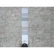 Load image into Gallery viewer, 2&#39;8&quot;x9&#39;8&quot; Misty Gray, Hand Knotted, Afghan Angora Oushak with Cypress Tree Design, Veggie Dyes, 100% Wool, Runner, Oriental Rug FWR539400