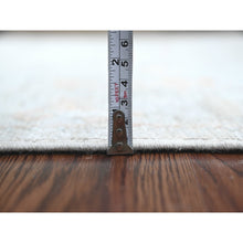 Load image into Gallery viewer, 2&#39;8&quot;x9&#39;8&quot; Misty Gray, Hand Knotted, Afghan Angora Oushak with Cypress Tree Design, Veggie Dyes, 100% Wool, Runner, Oriental Rug FWR539400