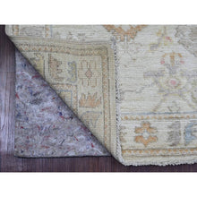Load image into Gallery viewer, 2&#39;10&quot;x10&#39; Moonstruck Gray, Hand Knotted, Afghan Angora Oushak with All Over Leaf Design, Natural Dyes, Pure Wool, Runner, Oriental Rug FWR539406