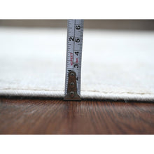 Load image into Gallery viewer, 2&#39;7&quot;x11&#39;7&quot; Pastel Gray, Afghan Angora Oushak With Large Leaf Design, Natural Dyes, 100% Wool, Hand Knotted, Runner, Oriental Rug FWR539418