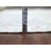 Load image into Gallery viewer, 3&#39;x5&#39;9&quot; Fossil Gray, Afghan Angora Oushak With Geometric Leaf Design, Vegetable Dyes, Hand Knotted, All Wool, Short Runner, Oriental Rug FWR539424