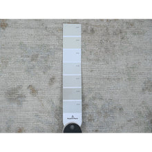 Load image into Gallery viewer, 2&#39;10&quot;x19&#39; Lace White, Afghan Angora Oushak With Soft Color Leaf Design, Natural Dyes, 100% Wool, Hand Knotted, Xl Runner, Oriental Rug FWR539442