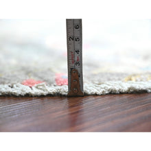 Load image into Gallery viewer, 9&#39;9&quot;x9&#39;9&quot; Spanish Gray, Afghan Peshawar With Birds Of Paradise Design, Hand Knotted, 100% Wool, Natural Dyes, Round, Oriental Rug FWR539448