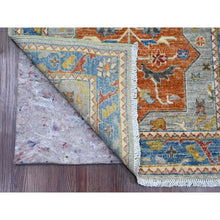 Load image into Gallery viewer, 2&#39;7&quot;x10&#39;2&quot; Medium Gray, Aryana Collection, Afghan Peshawar with Caucasian Akstafa Design, High Mountain Wool, Hand Knotted, Runner, Oriental Rug FWR539472