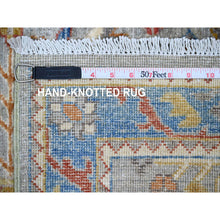 Load image into Gallery viewer, 2&#39;7&quot;x10&#39;2&quot; Medium Gray, Aryana Collection, Afghan Peshawar with Caucasian Akstafa Design, High Mountain Wool, Hand Knotted, Runner, Oriental Rug FWR539472