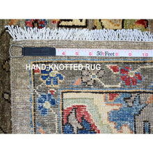 Load image into Gallery viewer, 3&#39;x5&#39;10&quot; Turquoise Blue, Wool and Silk, Persian Tabriz Design, Hand Knotted Broken and Erased, Runner Oriental Rug FWR542820