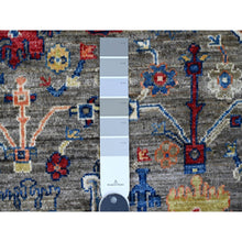 Load image into Gallery viewer, 3&#39;1&quot;x5&#39; Nevada Gray, Peshawar With Colorful Ziegler Mahal Design, Aryana Collection, High Mountain Wool, Denser Weave, Hand Knotted, Vegetable Dyes, Oriental Rug FWR539508