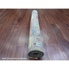 Load image into Gallery viewer, 3&#39;1&quot;x5&#39; Nevada Gray, Peshawar With Colorful Ziegler Mahal Design, Aryana Collection, High Mountain Wool, Denser Weave, Hand Knotted, Vegetable Dyes, Oriental Rug FWR539508