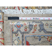 Load image into Gallery viewer, 3&#39;1&quot;x6&#39; Smoke White with Prussian Blue, Antique Shirvan Caucasian with Prayer Design, 100% Wool, Hand Knotted, Good Condition, Even Wear, Clean, Sides and Ends Professionally Secured, Runner Oriental Rug FWR468354