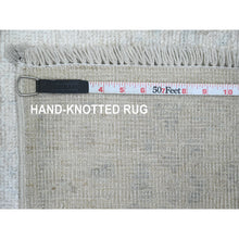 Load image into Gallery viewer, 2&#39;8&quot;x7&#39;10&quot; Vista White, Hand Knotted, Afghan Angora Oushak with All Over Design, Pure Wool, Natural Dyes, Runner, Oriental Rug FWR539538