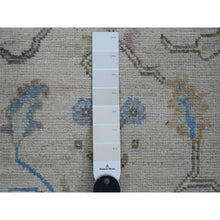 Load image into Gallery viewer, 3&#39;x10&#39;1&quot; Chiffon White, Afghan Angora Oushak With Colorful Vines Design, Natural Dyes, Hand Knotted, Pure Wool, Runner, Oriental Rug FWR539556