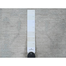 Load image into Gallery viewer, 2&#39;7&quot;x11&#39;7&quot; Pearl White, Hand Knotted, Afghan Angora Oushak With All Over Leaf Design, Veggie Dyes, 100% Wool, Runner, Oriental Rug FWR539562