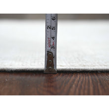 Load image into Gallery viewer, 2&#39;7&quot;x11&#39;7&quot; Pearl White, Hand Knotted, Afghan Angora Oushak With All Over Leaf Design, Veggie Dyes, 100% Wool, Runner, Oriental Rug FWR539562