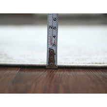 Load image into Gallery viewer, 2&#39;7&quot;x9&#39;8&quot; Shadow White, Hand Knotted, Afghan Angora Oushak with All Over Leaf Design, Veggie Dyes, 100% Wool, Runner, Oriental Rug FWR539574