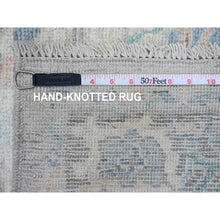 Load image into Gallery viewer, 3&#39;1&quot;x10&#39; Pastel Pink, Anatolian Village Inspired with Geometric Medallions Design, High Mountain Wool, Hand Knotted, Natural Dyes, Runner, Oriental Rug FWR124188
