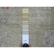 Load image into Gallery viewer, 2&#39;9&quot;x11&#39;3&quot; Olive Green, Afghan Angora Oushak With All Over Leaf Design, Veggie Dyes, Hand Knotted, 100% Wool, Runner, Oriental Rug FWR539592