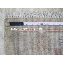 Load image into Gallery viewer, 2&#39;9&quot;x11&#39;3&quot; Olive Green, Afghan Angora Oushak With All Over Leaf Design, Veggie Dyes, Hand Knotted, 100% Wool, Runner, Oriental Rug FWR539592