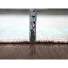 Load image into Gallery viewer, 2&#39;9&quot;x9&#39;7&quot; Rouge Pink, Afghan Angora Oushak With All Over Vines Design, Vegetable Dyes, Hand Knotted, 100% Wool, Runner, Oriental Rug FWR539634