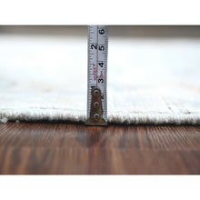 Load image into Gallery viewer, 3&#39;1&quot;x10&#39; Misty Gray, Hand Knotted, Afghan Angora Oushak with Soft Color Leaf Design, 100% Wool, Veggie Dyes, Runner, Oriental Rug FWR539640