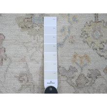 Load image into Gallery viewer, 2&#39;10&quot;x12&#39;7&quot; Pearl White, 100% Wool, Afghan Angora Oushak With All Over Leaf Motifs, Natural Dyes, Hand Knotted, Runner, Oriental Rug FWR539652