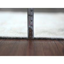 Load image into Gallery viewer, 2&#39;10&quot;x12&#39;7&quot; Pearl White, 100% Wool, Afghan Angora Oushak With All Over Leaf Motifs, Natural Dyes, Hand Knotted, Runner, Oriental Rug FWR539652