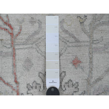 Load image into Gallery viewer, 3&#39;x22&#39;5&quot; Bone White, Afghan Angora Oushak with All Over Leaf Design, Vegetable Dyes, 100% Wool, Hand Knotted, XL Runner, Oriental Rug FWR539664