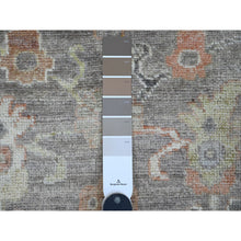 Load image into Gallery viewer, 3&#39;2&quot;x23&#39;7&quot; Cedar Brown, Hand Knotted, Afghan Angora Oushak With All Over Leaf Design, Vegetable Dyes, 100% Wool, Xl Runner, Oriental Rug FWR539700