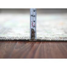 Load image into Gallery viewer, 2&#39;10&quot;x10&#39;4&quot; Mocha Brown, Hand Knotted, Afghan Angora Oushak With Colorful Leaf Design, Vegetable Dyes, 100% Wool, Runner, Oriental Rug FWR539736