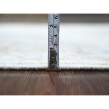 Load image into Gallery viewer, 2&#39;8&quot;x11&#39;8&quot; Pearl White, Afghan Angora Oushak With Colorful Vines Design, Hand Knotted, Natural Dyes, Pure Wool, Runner, Oriental Rug FWR539766