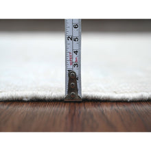 Load image into Gallery viewer, 2&#39;8&quot;x9&#39;7&quot; Battleship Gray, Hand Knotted, Afghan Angora Oushak With All Over Leaf Design, Natural Dyes, 100% Wool, Runner, Oriental Rug FWR539784