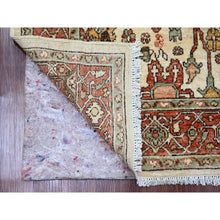 Load image into Gallery viewer, 4&#39;8&quot;x6&#39;3&quot; Oyster White, Peshawar with Heriz All Over Design, Hand Knotted, Densely Woven, Aryana Collection, High Mountain Wool, Vegetable Dyes, Oriental Rug FWR539820