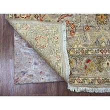Load image into Gallery viewer, 3&#39;10&quot;x5&#39;9&quot; Stone Gray, Hand Knotted, Peshawar with Bijar Garus Design, Aryana Collection, Vegetable Dyes, High Mountain Wool, Densely Woven, Oriental Rug FWR539826