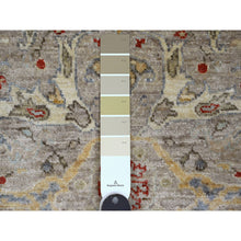Load image into Gallery viewer, 3&#39;10&quot;x5&#39;9&quot; Stone Gray, Hand Knotted, Peshawar with Bijar Garus Design, Aryana Collection, Vegetable Dyes, High Mountain Wool, Densely Woven, Oriental Rug FWR539826