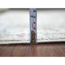 Load image into Gallery viewer, 3&#39;10&quot;x5&#39;9&quot; Stone Gray, Hand Knotted, Peshawar with Bijar Garus Design, Aryana Collection, Vegetable Dyes, High Mountain Wool, Densely Woven, Oriental Rug FWR539826