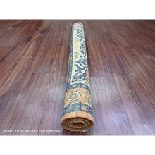 Load image into Gallery viewer, 4&#39;1&quot;x6&#39; Squash Orange, Aryana Grade, Peshawar With Fereghan Sarouk Design, Vegetable Dyes, High Mountain Wool, Hand Knotted, Oriental Rug FWR539844